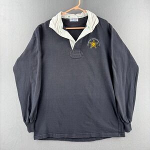 Vintage Maxmore Rugby Shirt Mens 48 XL Black Cotton 80s 90s Jersey Polo